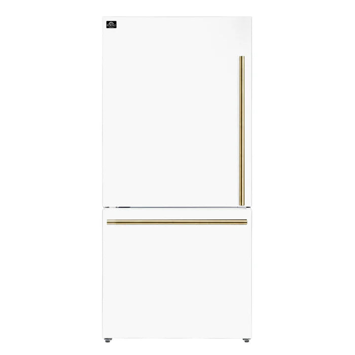 FORNO Milano Espresso 31-Inch 17.2 cu. ft. Bottom Freezer Door Refrigerator