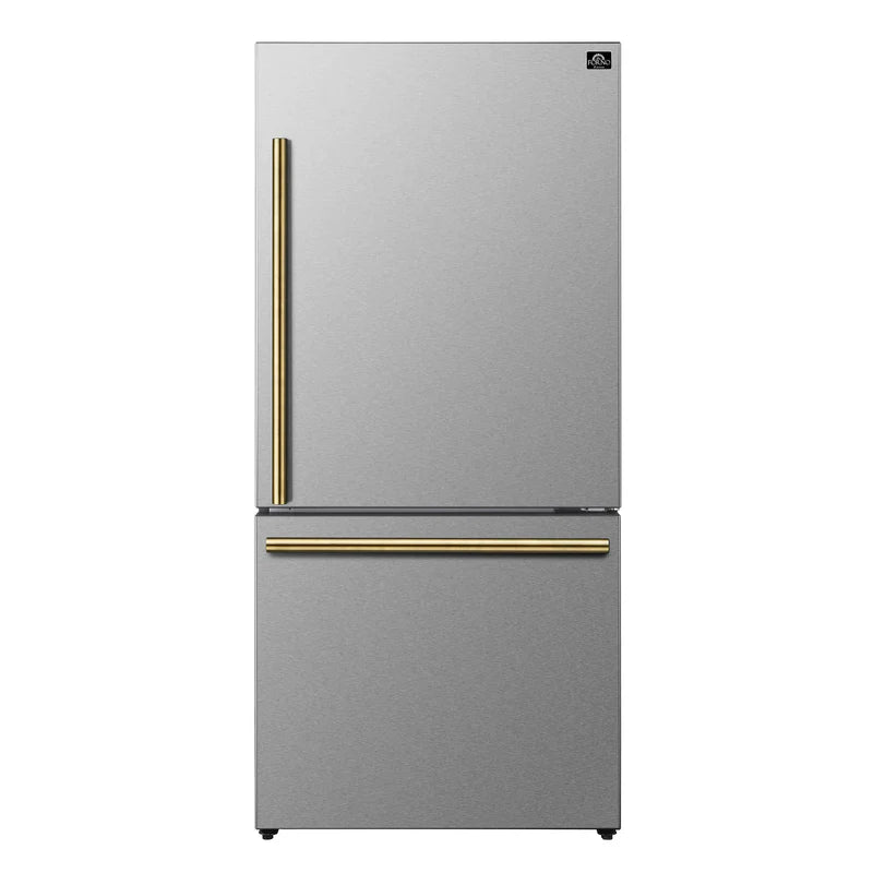Forno Milano Espresso 31-Inch 17.2 cu. ft. Bottom Freezer Right Swing Door Refrigerator - FFFFD1785-31