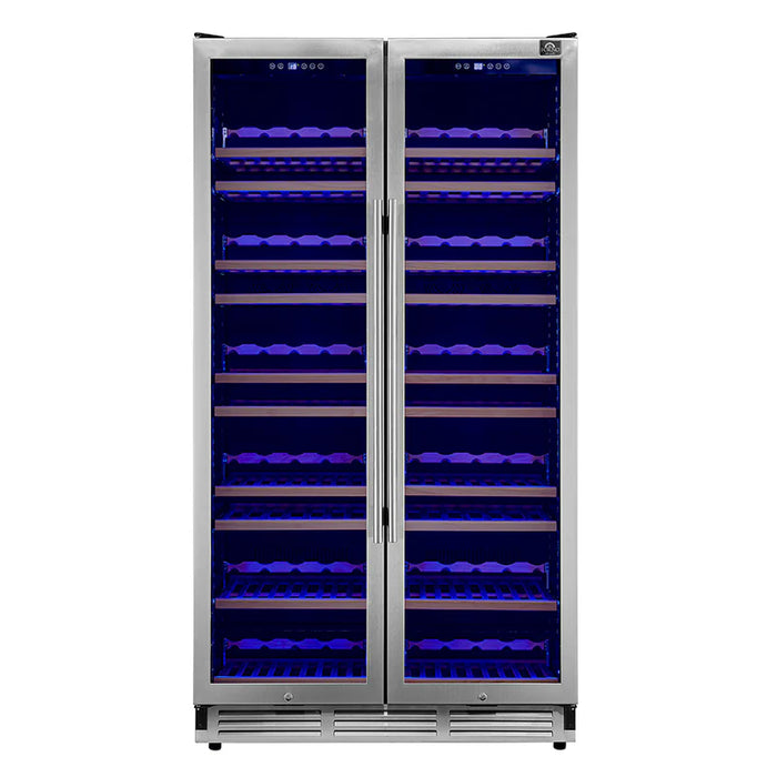 Forno Vernazza 40-Inch Side-by-Side Dual Zone Wine Cooler - FWCDR6642-40S