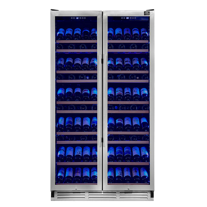 Forno Vernazza 40-Inch Side-by-Side Dual Zone Wine Cooler - FWCDR6642-40S