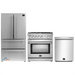 Forno 3-Piece Appliance Package - 30-Inch Gas Range, French Door Refrigerator, and Dishwasher in Stainless Steel