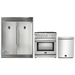 Forno 3-Piece Appliance Package - 30-Inch Gas Range, Pro-Style Refrigerator, and Dishwasher in Stainless Steel