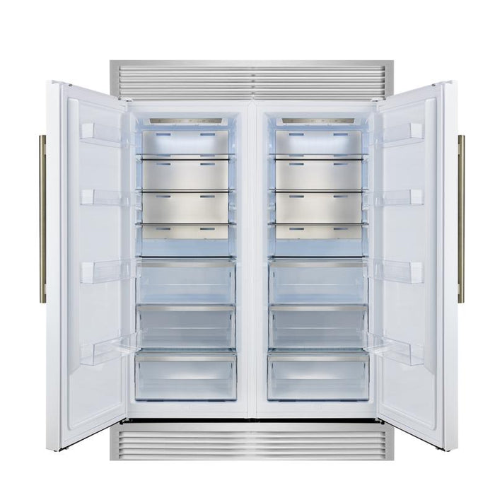 FORNO Maderno 60-Inch Wide 27.2 Cu.Ft Convertible Refrigerator/Freezer with Decorative Trim FFFFD1722-60SG