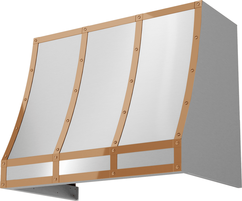 ZEPHYR Forte Hood Banding Kit, 36in, Polished Copper Finish (BKFT36APC)