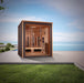 GOLDEN DESIGNS VISBY 3 PERSON OUTDOOR-INDOOR PURETECH HYBRID FULL SPECTRUM SAUNA - CANADIAN RED CEDAR INTERIOR GDI-8223-01