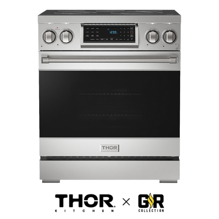 Gordon Ramsay by THOR Kitchen 30" 4.55 cu. ft. Professional Electric Range with Tilt Panel Touch Control, Self-Clean and Air Fry in Stainless Steel, RSE30