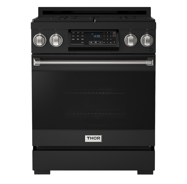 Gordon Ramsay by THOR Kitchen 30" 4.55 cu. ft. Professional Natural Gas Range with Tilt Panel Touch Control and Self-Clean in Stainless Steel, RSG30