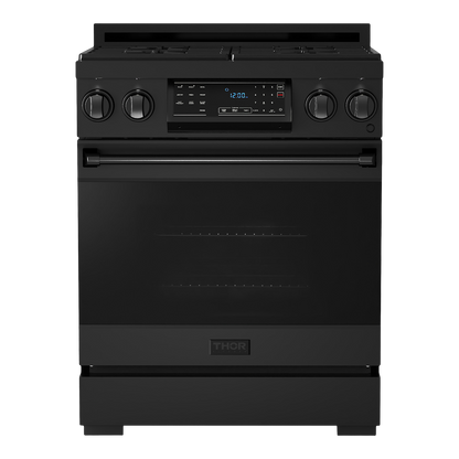 Gordon Ramsay by THOR Kitchen 30" 4.55 cu. ft. Professional Natural Gas Range with Tilt Panel Touch Control and Self-Clean in Stainless Steel, RSG30