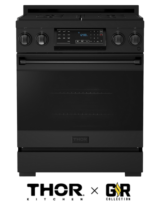 Gordon Ramsay by THOR Kitchen 30" 4.55 cu. ft. Professional Natural Gas Range with Tilt Panel Touch Control and Self-Clean in Stainless Steel, RSG30