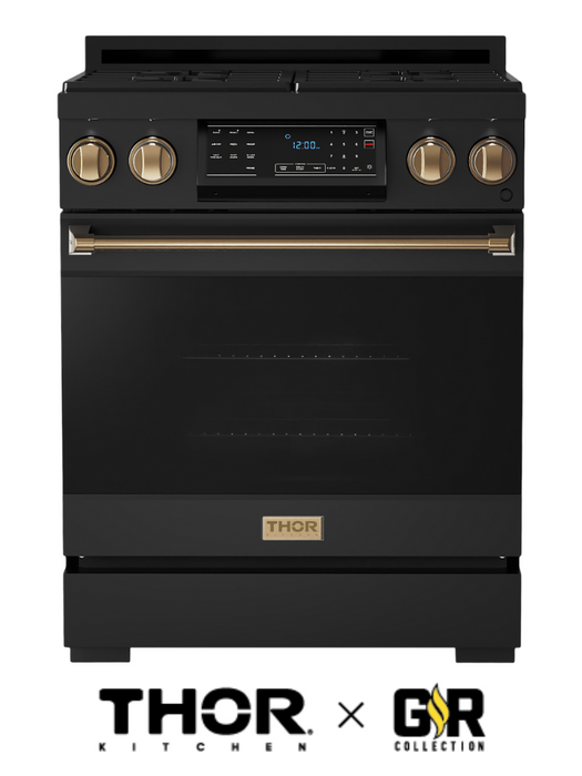 Gordon Ramsay by THOR Kitchen 30" 4.55 cu. ft. Professional Natural Gas Range with Tilt Panel Touch Control and Self-Clean in Stainless Steel, RSG30