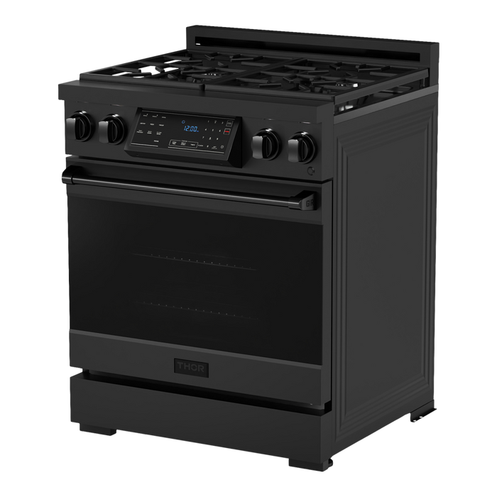 Gordon Ramsay by THOR Kitchen 30" 4.55 cu. ft. Professional Natural Gas Range with Tilt Panel Touch Control and Self-Clean in Stainless Steel, RSG30