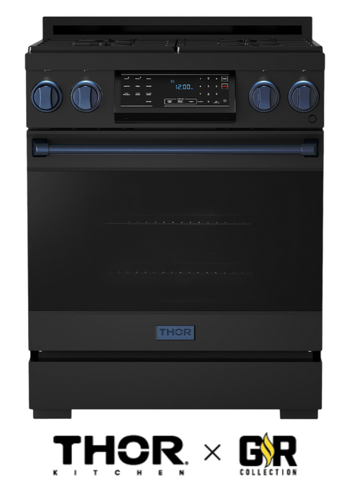 Gordon Ramsay by THOR Kitchen 30" 4.55 cu. ft. Professional Natural Gas Range with Tilt Panel Touch Control and Self-Clean in Stainless Steel, RSG30