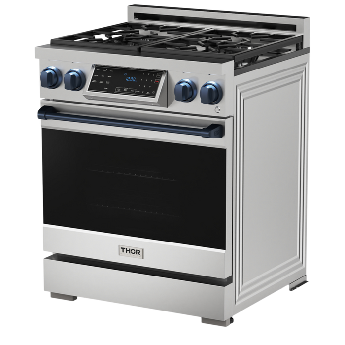 Gordon Ramsay by THOR Kitchen 30" 4.55 cu. ft. Professional Natural Gas Range with Tilt Panel Touch Control and Self-Clean in Stainless Steel, RSG30