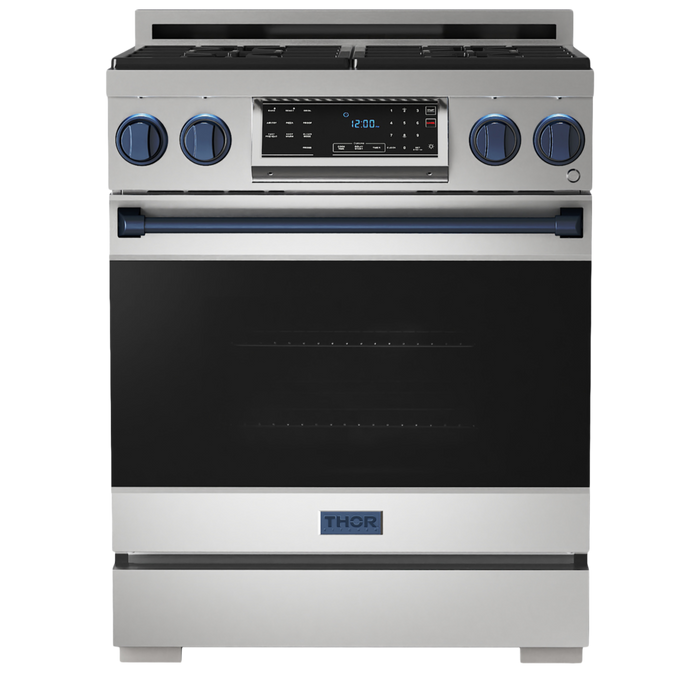 Gordon Ramsay by THOR Kitchen 30" 4.55 cu. ft. Professional Natural Gas Range with Tilt Panel Touch Control and Self-Clean in Stainless Steel, RSG30