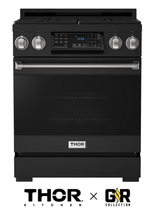 Gordon Ramsay by THOR Kitchen 30" 4.55 cu. ft. Professional Natural Gas Range with Tilt Panel Touch Control and Self-Clean in Stainless Steel, RSG30