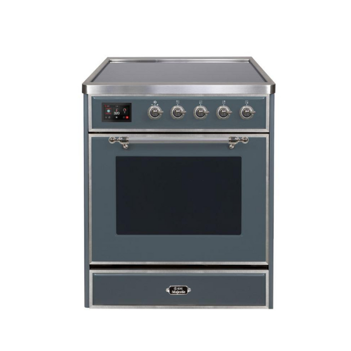 ILVE 30" Majestic II Series Freestanding Electric Single Oven Range with 4 Elements, Triple Glass Cool Door, Convection Oven, TFT Oven Control Display and Child Lock (UMI30NE3)