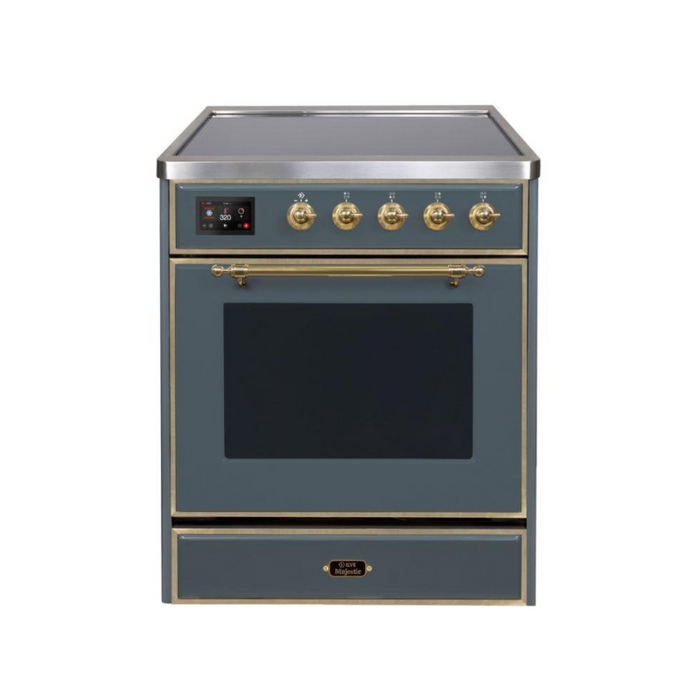 ILVE 30" Majestic II Series Freestanding Electric Single Oven Range with 4 Elements, Triple Glass Cool Door, Convection Oven, TFT Oven Control Display and Child Lock (UMI30NE3)