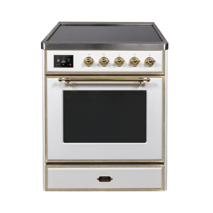 ILVE 30" Majestic II Series Freestanding Electric Single Oven Range with 4 Elements, Triple Glass Cool Door, Convection Oven, TFT Oven Control Display and Child Lock (UMI30NE3)