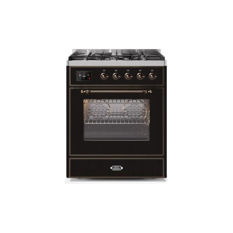 ILVE 30" Majestic II Series Gas Burner and Electric Oven Range with 5 Sealed Burners (UM30DNE3)