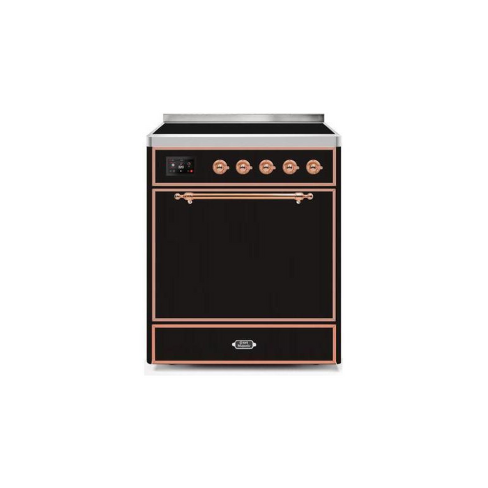 ILVE 30" Majestic II Series Induction Range with 4 Elements 2.3 cu. ft. Total Oven Capacity TFT Oven Control Display (UMI30QNE3)