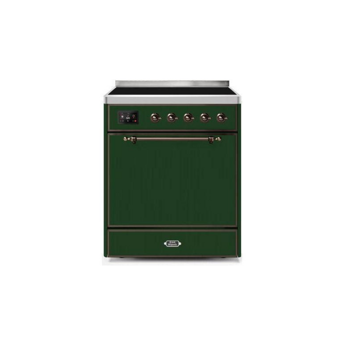 ILVE 30" Majestic II Series Induction Range with 4 Elements 2.3 cu. ft. Total Oven Capacity TFT Oven Control Display (UMI30QNE3)