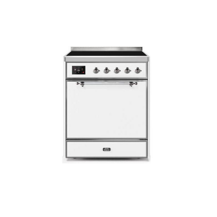 ILVE 30" Majestic II Series Induction Range with 4 Elements 2.3 cu. ft. Total Oven Capacity TFT Oven Control Display (UMI30QNE3)