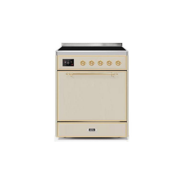 ILVE 30" Majestic II Series Induction Range with 4 Elements 2.3 cu. ft. Total Oven Capacity TFT Oven Control Display (UMI30QNE3)