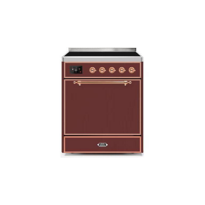 ILVE 30" Majestic II Series Induction Range with 4 Elements 2.3 cu. ft. Total Oven Capacity TFT Oven Control Display (UMI30QNE3)