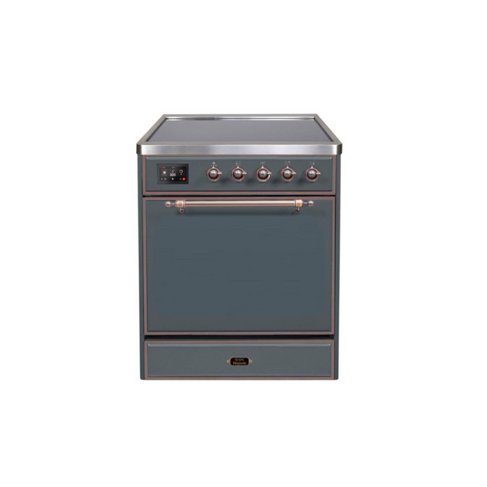 ILVE 30" Majestic II Series Induction Range with 4 Elements 2.3 cu. ft. Total Oven Capacity TFT Oven Control Display (UMI30QNE3)