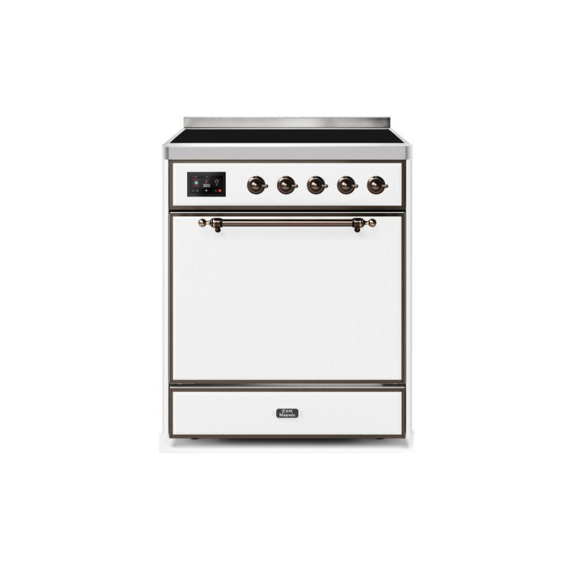 ILVE 30" Majestic II Series Induction Range with 4 Elements 2.3 cu. ft. Total Oven Capacity TFT Oven Control Display (UMI30QNE3)