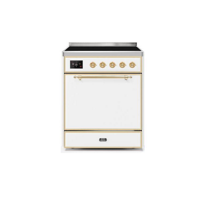 ILVE 30" Majestic II Series Induction Range with 4 Elements 2.3 cu. ft. Total Oven Capacity TFT Oven Control Display (UMI30QNE3)