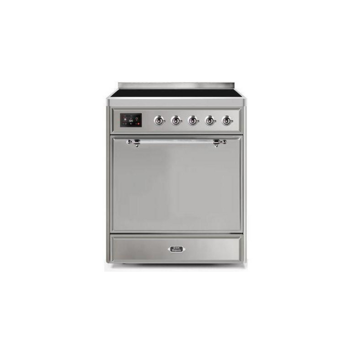 ILVE 30" Majestic II Series Induction Range with 4 Elements 2.3 cu. ft. Total Oven Capacity TFT Oven Control Display (UMI30QNE3)