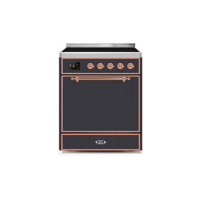 ILVE 30" Majestic II Series Induction Range with 4 Elements 2.3 cu. ft. Total Oven Capacity TFT Oven Control Display (UMI30QNE3)