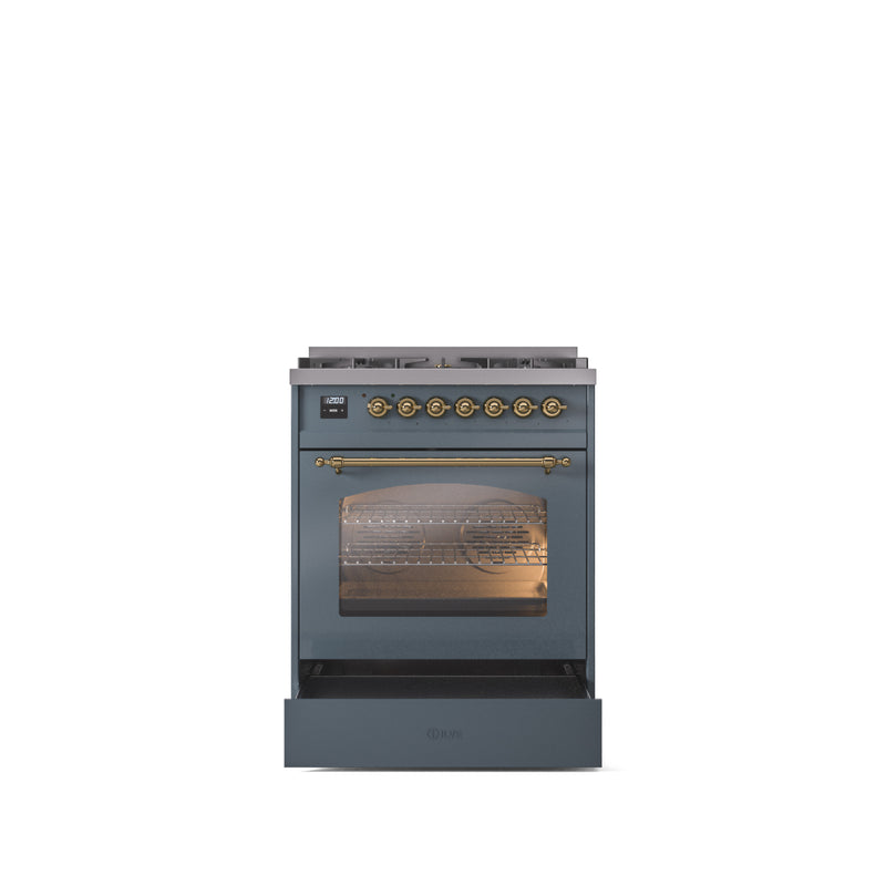 ILVE 30" Nostalgie II Series Freestanding Single Oven Dual Fuel Range with 5 Sealed Burners - UP30NMP