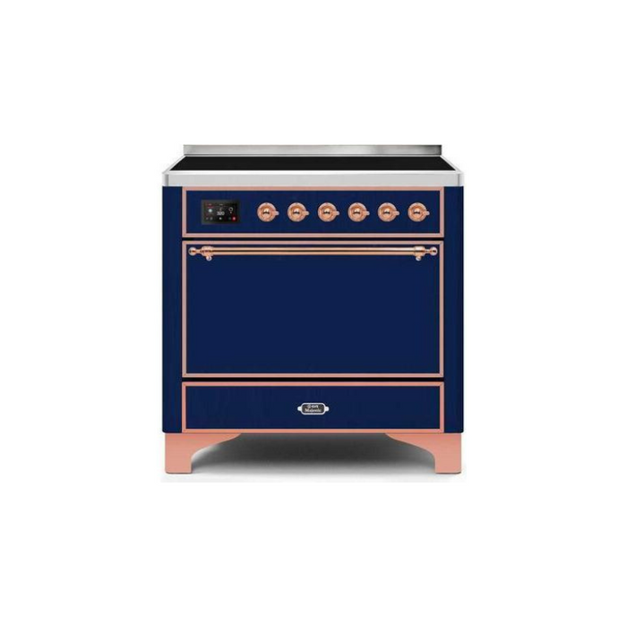 ILVE 36 Inch Majestic II Series Induction Range with 5 Elements 3.5 cu. ft. Oven Capacity TFT Oven Control Display Solid Door (UMI09QNS3)