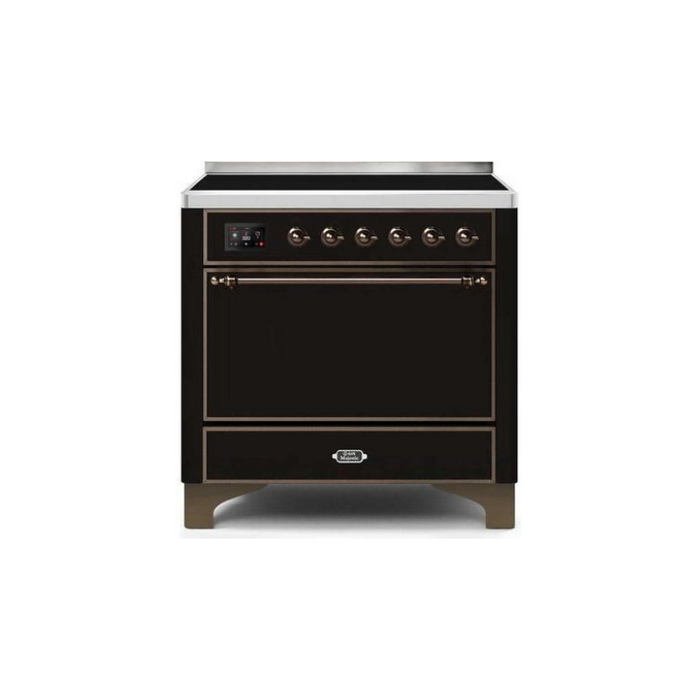 ILVE 36 Inch Majestic II Series Induction Range with 5 Elements 3.5 cu. ft. Oven Capacity TFT Oven Control Display Solid Door (UMI09QNS3)