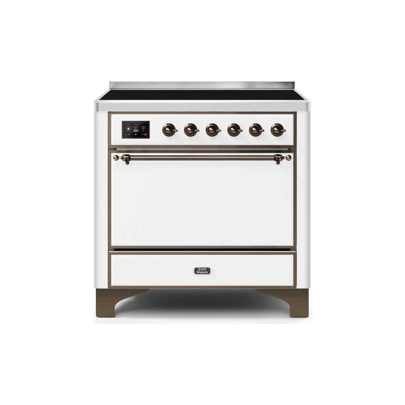 ILVE 36 Inch Majestic II Series Induction Range with 5 Elements 3.5 cu. ft. Oven Capacity TFT Oven Control Display Solid Door (UMI09QNS3)