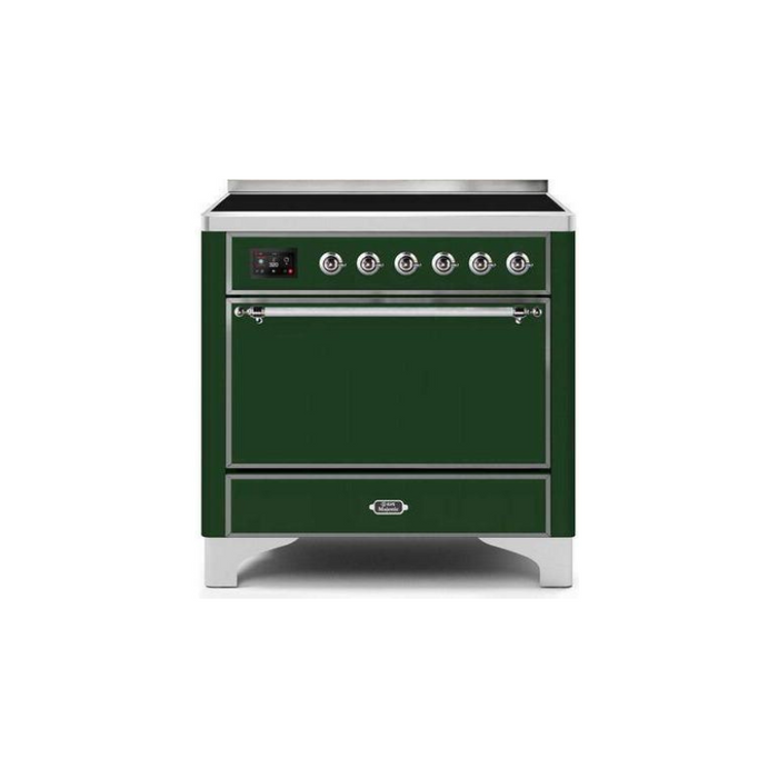 ILVE 36 Inch Majestic II Series Induction Range with 5 Elements 3.5 cu. ft. Oven Capacity TFT Oven Control Display Solid Door (UMI09QNS3)