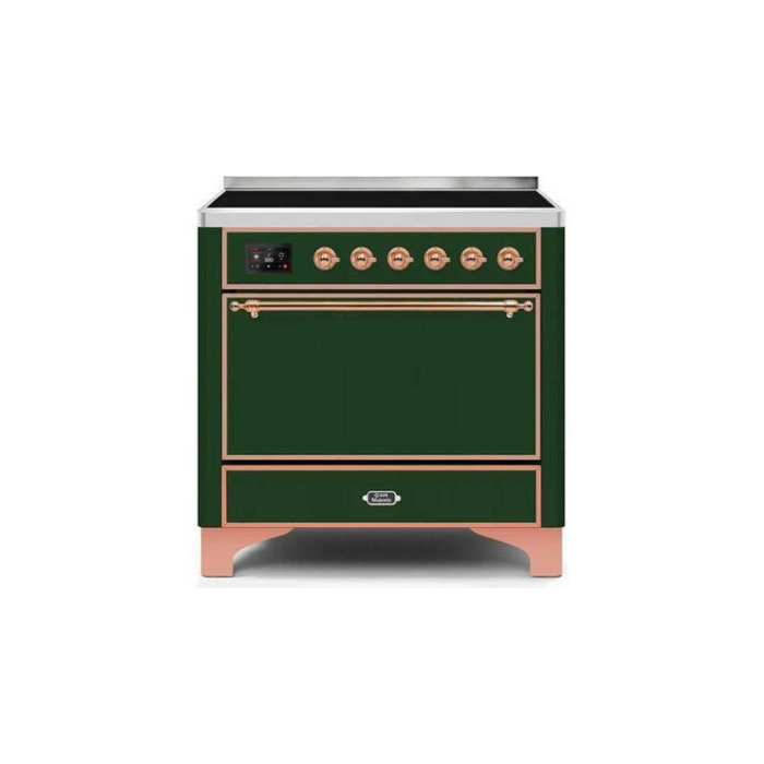 ILVE 36 Inch Majestic II Series Induction Range with 5 Elements 3.5 cu. ft. Oven Capacity TFT Oven Control Display Solid Door (UMI09QNS3)