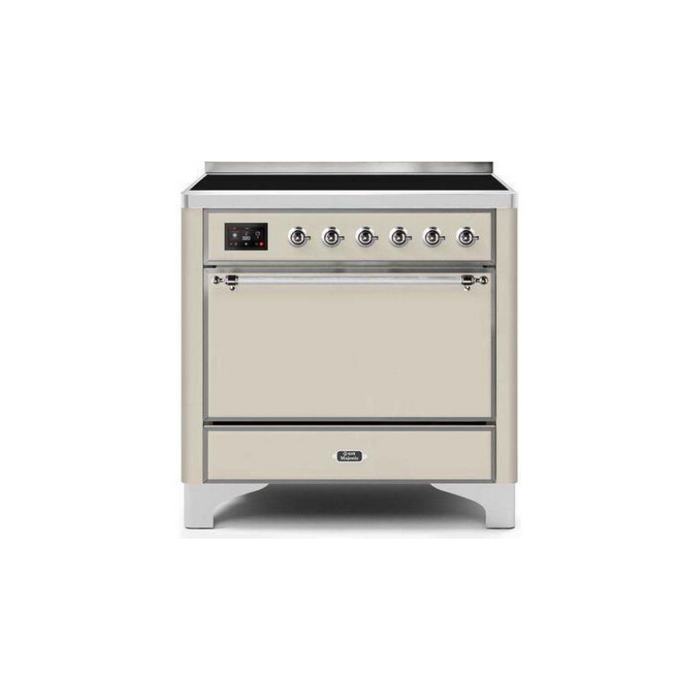 ILVE 36 Inch Majestic II Series Induction Range with 5 Elements 3.5 cu. ft. Oven Capacity TFT Oven Control Display Solid Door (UMI09QNS3)