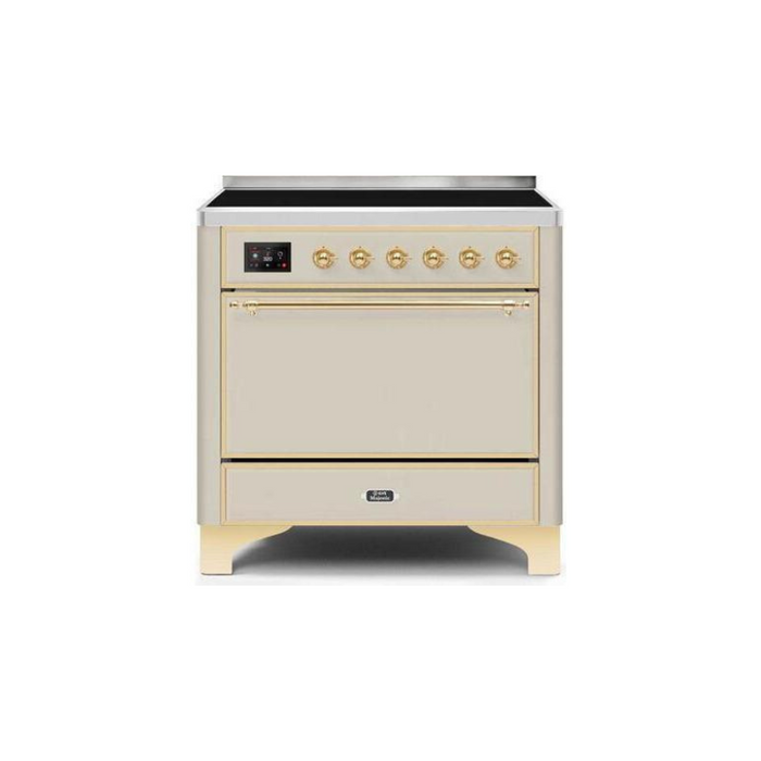 ILVE 36 Inch Majestic II Series Induction Range with 5 Elements 3.5 cu. ft. Oven Capacity TFT Oven Control Display Solid Door (UMI09QNS3)