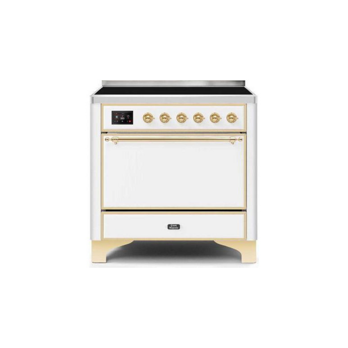 ILVE 36 Inch Majestic II Series Induction Range with 5 Elements 3.5 cu. ft. Oven Capacity TFT Oven Control Display Solid Door (UMI09QNS3)