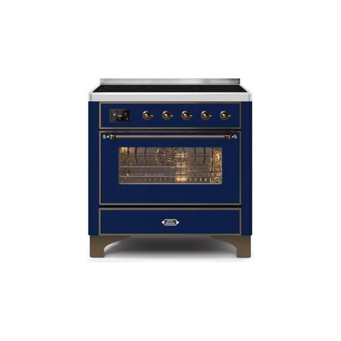 ILVE 36" Majestic II Series Electric Induction and Electric Oven Range with 5 Elements (UMI09NS3)