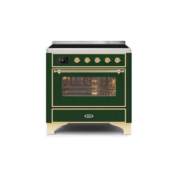 ILVE 36" Majestic II Series Electric Induction and Electric Oven Range with 5 Elements (UMI09NS3)