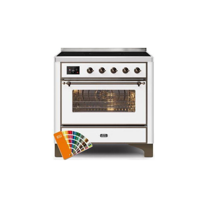 ILVE 36" Majestic II Series Electric Induction and Electric Oven Range with 5 Elements (UMI09NS3)