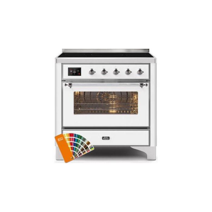 ILVE 36" Majestic II Series Electric Induction and Electric Oven Range with 5 Elements (UMI09NS3)