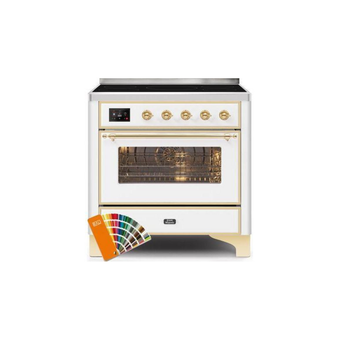 ILVE 36" Majestic II Series Electric Induction and Electric Oven Range with 5 Elements (UMI09NS3)