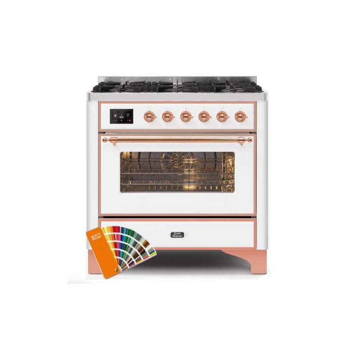 ILVE 36" Majestic II Series Electric Induction and Electric Oven Range with 5 Elements (UMI09NS3)