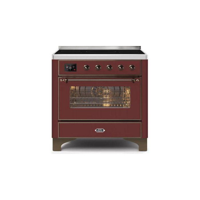 ILVE 36" Majestic II Series Electric Induction and Electric Oven Range with 5 Elements (UMI09NS3)