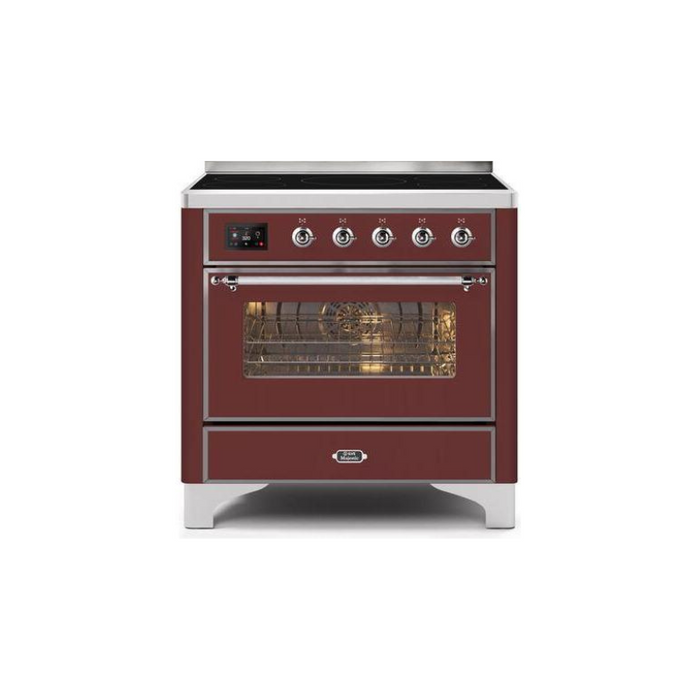 ILVE 36" Majestic II Series Electric Induction and Electric Oven Range with 5 Elements (UMI09NS3)